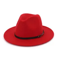 Wide Brim Vintage Trilby Fedoras Style Black Panama Church Hats Men Lady Jazz Caps Autumn Winter Womens Wool Felt Hat2786