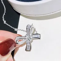 Graff luxury jewelry necklace diamond sweater 925 Sterling Silver Rhodium Plated designer thin chain women necklaces fashion style240l
