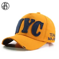 Ball Caps FS Summer Women Stylish Cap Yellow York City Baseball Caps For Men Streetwear Trucker Hat Gorras Dad Hats 230327