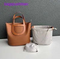 Designer Herms Picotin Lock bags online shop 2023 autumn and winter h new top layer cow leather pig nose vegetable basket children's messenger soft tote