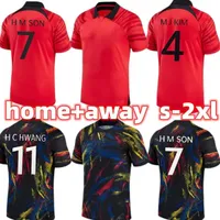 H M SON 2022 Soccer Jerseys Korea National Team 2023 Home Away SON HWANG KIM JEONG SUNG LEE KWON Custom 22 23 Football Shirt Men Kids Set Uniforms