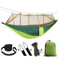 Camp Furniture 260x140cm Camping Hammock - Portable Accessories Single Or Double For Outdoor Indoor With Tree Straps
