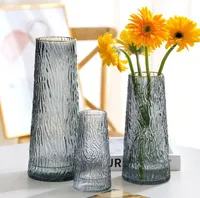 Glasvase Wohnzimmer getrocknete Blumen Nordic Ins Style Glas transparent Dill Home Dekoration Accessoires Blumenvasen für Häuser