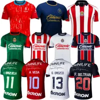 2022 2023 Chivas de Guadalajara Jerseys 22 23 A.Zaldivar Calderon J.Macias Brizuela A.Vega F. Beltran Home Away Alvarado Hombre Esports Football Shirt