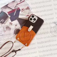 Designers Phone Case Fashion Card Holder Lanyard Crossbody for iphone 14 pro max 13 14pro 13pro 12 12pro 11 13promax Case Cover Leather Original Monogram Mobile Shell