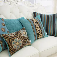BZ184 Luxury Classic European chenille jacquard Cushion Cover Pillowcase Sofa Car Cushion Pillow Home Textiles supplies2771
