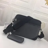 High Quality Designer TRIO Messenger Bag Eclipse Reverse Canvas Mens Crossbody 3 Piece Set Fashion Leather Man Shoulder Bags With 2394