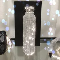sparkling High-end Insulated Bottle Bling Rhinestone Stainless Steel Therma Diamond Thermo Silver Water with Lid200o