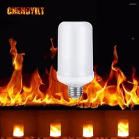 Dynamic Flame Effect LED Corn Light Bulb Lamp E27 Gas Lantern Decorati White