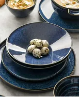 Bowls Blue Ceramic Dish Set Household Kiln Transformation Modern Light Luxury Tableware Combination Advanced Gift Box