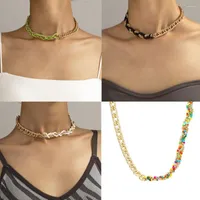 Choker Fashion Rice Beads Chains Ladies Style Necklace With The Same Paragraph Jewelry Wholesale Birthday Gift