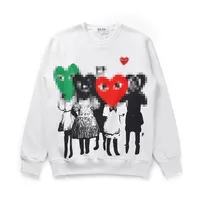 Designer Men's Hoodies Com Des Garcons White CDG Sweatshirt PLAY Multihearts Pullover Sweatshirts Size XL