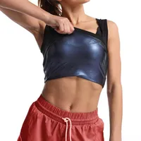 Women's Shapers Women Sweat Weight Loss Shirt Body Shaper Waist Trainer Vest Sauna Suit Workout Fitness Training Clothes Fat 247B