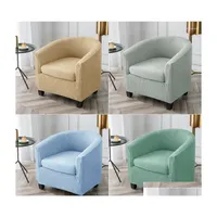Chair Covers Ers Polar Fleece Tub Er Elastic Armchair With Seat Cushion Sofa Sliper For Living Room Furniture Protector Drop Deliver Dhosp