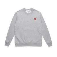 Designer Men's Hoodies Com Des Garcons CDG Sweatshirt PLAY Red Heart Grey Pullover Sweatshirts Size XL