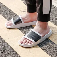 Men's Slippers Summer Flat Slippers Indoor Black White Casual Shoes Flip-flops Women's Couple Sippers