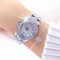 2021 Fashion Watches For Women Diamond Top Luxury Brand Ladies White Bracelet Crystal Women's Wrist watch Relogio Feminino254N