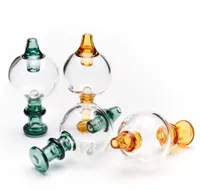 Glass Bubble Carb Cap Smoking Accessories with movable bead For 25mm OD Quartz Banger Nails Glass Water Bongs Pipe Dab Rigs