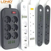 Sockets LDNIO Universal Electrical Socket EU AU UK US Plug Extension Strip Home Office Surge Protector 3 4 6 AC with 4 USB Z0327