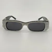 Óculos de sol para mulheres prata g retro 0096 designers de diamante odeio de diamante anti-ultravioleta com moldura cheia com gox g
