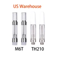 USA Warehouse Factory Price Atomizer Vape Cartridge 0.8ml 1.0ml Empty M6T TH205 Carts Ceramic Coil Oil Tank for Thick Oil Fit 510 Thread Battery