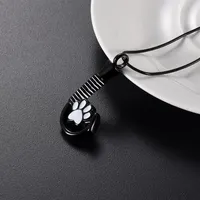 LkJ9926 Paw Hook Shape Pet Cremation Necklace Hold Loved Dog Cat Ashes Keepsake Stainless Steel Jewelry with Funnel2248