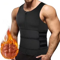 Men's Body Shapers Sauna Suits Waist Trainer Vest Thermo Sweat Tank Tops Shaper Slimming Modeling Strap Belt Compression Work209n