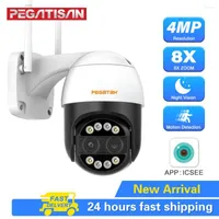 Binocular Security Camera 8MP Outdoor WiFi PTZ Dual Lens 4MP HD Surveillance CCTV IP Cameras AI Tracking Video Cam