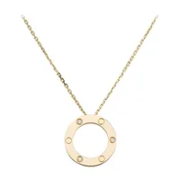 Titanium Steel Screw LOVE Necklace for Women Girls Slide Pendant Neckalce Collars Collier Femme Fashion Jewely 200928237J