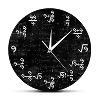 The Nines Math Wall Clock Number 9 Math Modern Clock Wall Watch Math Equation The Clock of 9s Formulas Mathematical Wall Art Y2001252H