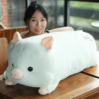 super kawaii pink pig plush toy big cute pink piggy stuffed dolls girl sleeping pillow for baby gift 35inch 90cm DY50337247s