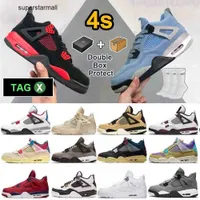 Jumpman 4 4s Mens Basketball Shoes Sneakers 2022 Sail Rebellionaire Heritage University Blue Fire Red Oreo Bred Black Cat Dark Mocha White Cement Sports Trainers