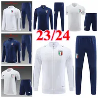 2023 2024 Itália Jacket Rastrear Jersey 23 24 Italia Verratti Chiesa Barella Chiellini Jaqueta de Manga Longa Full Zip Soccer Sets