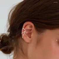 Backs Earrings 925 Sterling Silver Double Chain Tassel Ear Cuff Dainty Hoop Earring Punk Dangle & Drop Gift For Her Fine Jewelry 2023