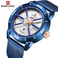 NAVIFORCE Brand Luxury Sports Watches Men Stainless Steel Watches Top Men's Quartz Waterproof Business Watch Relogio Masculin337D