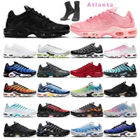 2021 Tn Plus Running Shoes Mens White Black Gold Hyper Blue Pink True Green Women Breathable Sneaker Trainer Outdoor Sport Fashion2713