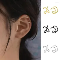 Backs Earrings 2Pcs Sliver Color Cross Ear Cuff For Teens Women Punk Simple C-Shaped No Pierced Bone Clip Jewelry