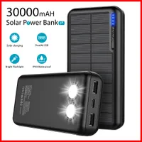30000mAh Solar Powerful Power Banks Outdoor Charging Station Portable Fast Charge External Spare Battery for Cell Phone Powerbank