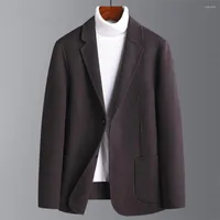 Men's Suits Plus Size Fashion Mens Coats And Jackets Male One Piece Blazer Top Wool Blends Suit Men Jacket Smart Casual Coat Solid