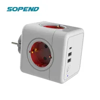 Sockets Sopend Strip Plug USB Electric Network Filter SwitchType C Socket Tee cube Smart Outlet Extension Adapter European Z0327