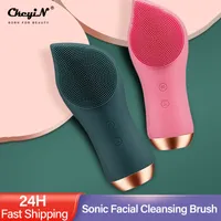 Cleaning Tools Accessories Electric Sonic Cleansing Brush Vibration Silicone Skin Wash Heating Lifting Massager Deep Pore Cleaner Exfoliating Beauty 230327