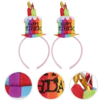 Bandanas 2 Pcs Infant Headbands Hair Hoops Kids Hats Party Accessory Tiara Accessories Birthday Cake Carnival Headband