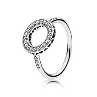 Golden Halo Ring for Pandora 925 Sterling Silver Rose Gold Retro Big Elegant Index Ring Jewelry248B