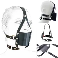 Sexy Socks Adjustable Leather Bdsm Mask Mouth Gag Adult Sexy Cosplay Hood Resistant Slave Self Bondage Sex Toys For Couple Erotic Games