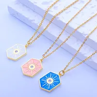Chains Boho Star Sun Charm Neckalce For Women Gold Color Tag Zircon Punk Pendant Long Stainless Steel Collares Hip Hop