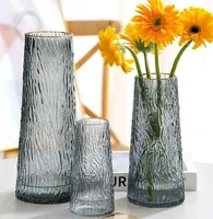 クリエイティブモダンなシンプルなガラス製のリビングルームの装飾花瓶の装飾品の色バラの花瓶の水耕栽培フラワーデバイス
