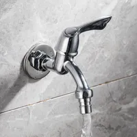 Bathroom Sink Faucets Zinc Alloy Garden Faucet Wall Mounted Brushed Outdoor Bibcock Wash Basin Mop Washing Machine Water Tap