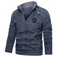 Men's Jackets Winter Men's Jacket Stand Collar Slim Quality Warm Parka Casual Outdoor Sports Cotton Coat Denim Men