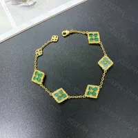 Chain 18K Gold Luxury Link Clover Designer Charm Bracelets for Women Party Jewelry J2303282