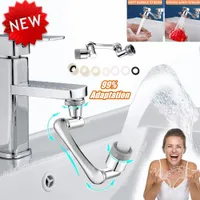 Bathroom Shower Heads Two Mode 1080° Rotate Faucet Extender Aerator Splash for Kitchen Sink Tap Extend Water Nozzle Faucet Bubbler Robotic Arm 2224mm 230327